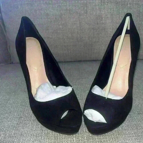 NWT Aldo suede  pump with open toe - Picture 5 of 7